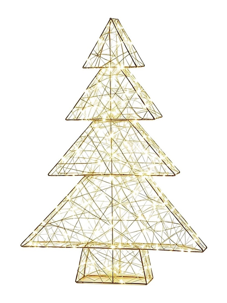 Premier Decorations Ltd 2ft Lit Golden Elegance Twist Christmas Tree - Image 4 of 4
