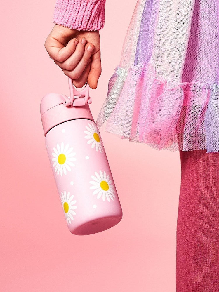 Ion8 Daisies Lightweight Steel Water Bottle 400ml - Image 2 of 4 Ion8 Daisies Lightweight Steel Water Bottle 400ml - Image 2 of 4