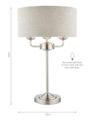 Laura Ashley Chrome Sorrento Table Lamp - Image 4 of 4