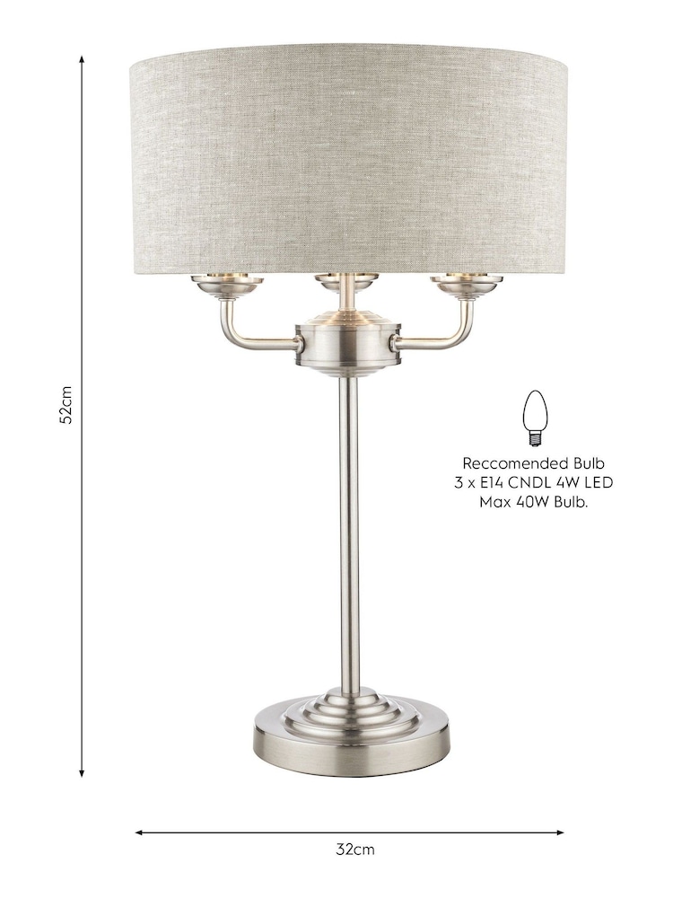 Laura Ashley Chrome Sorrento Table Lamp - Image 4 of 4