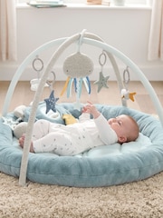 Mamas & Papas Blue Welcome To The World Playmat - Image 1 of 10