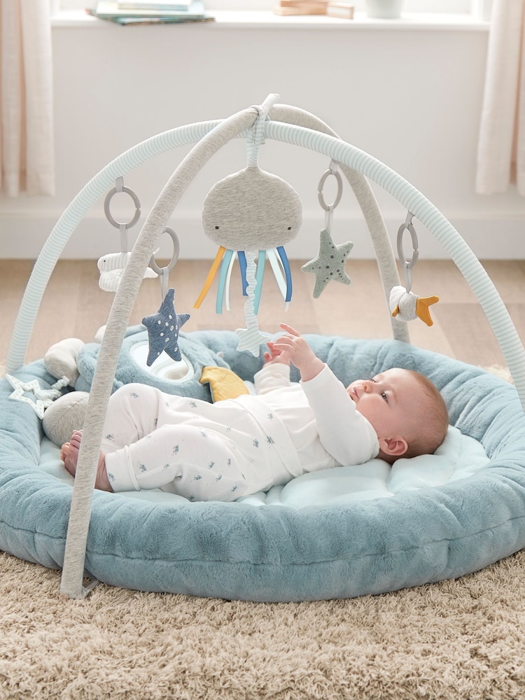 Mamas & Papas Blue Welcome To The World Playmat - Image 1 of 10