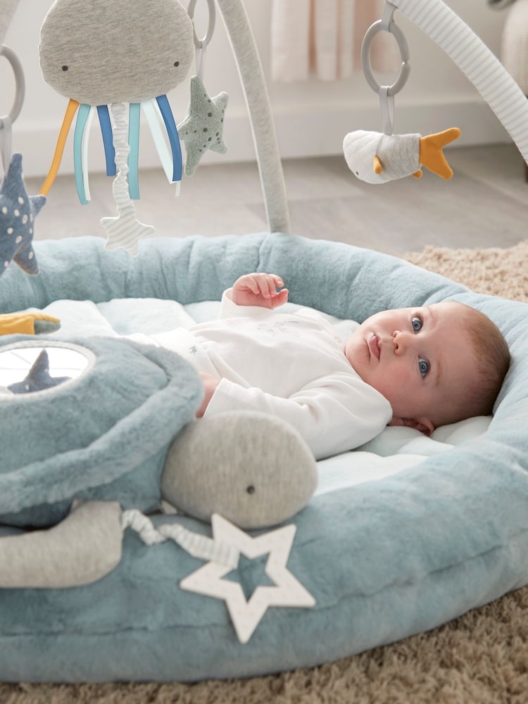 Mamas & Papas Blue Welcome To The World Playmat - Image 2 of 10