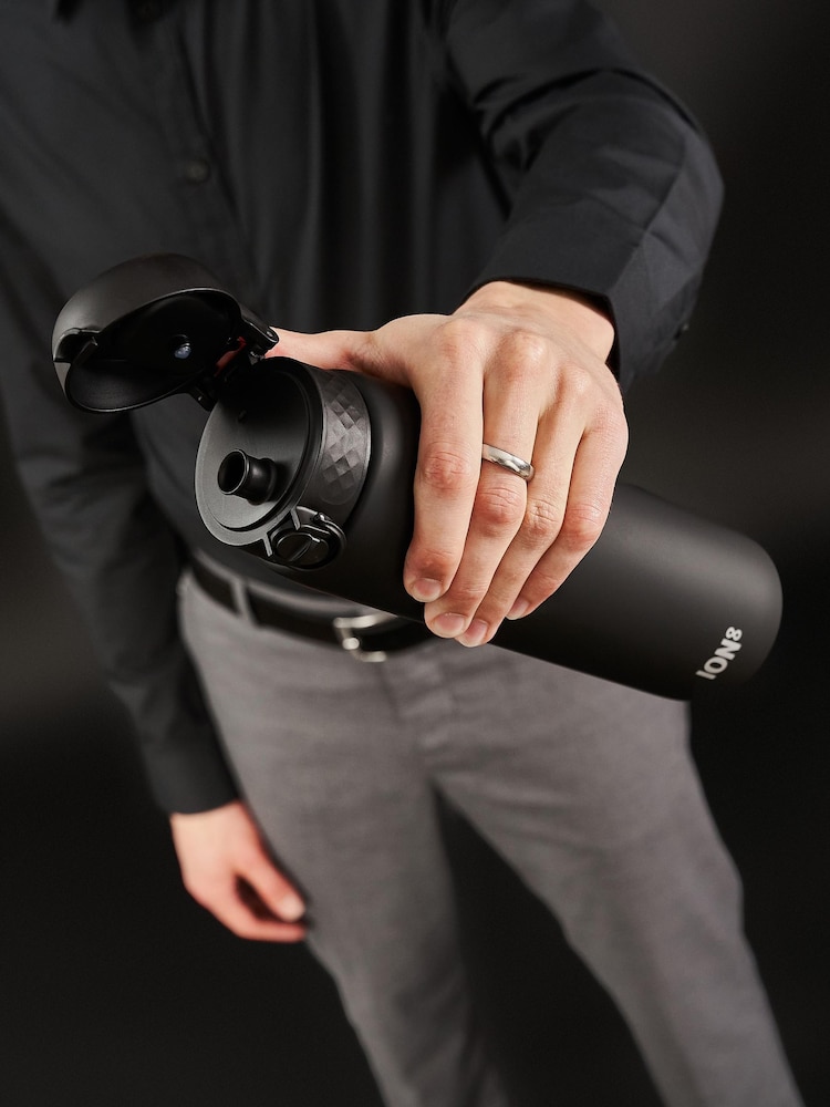 Ion8 Black 1 Litre Leak Proof Water Bottle - Image 2 of 3 Ion8 Black 1 Litre Leak Proof Water Bottle - Image 2 of 3