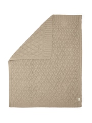 Mamas & Papas Mocha Welcome To The World Seedling Knit Blanket Diamond - Image 6 of 7