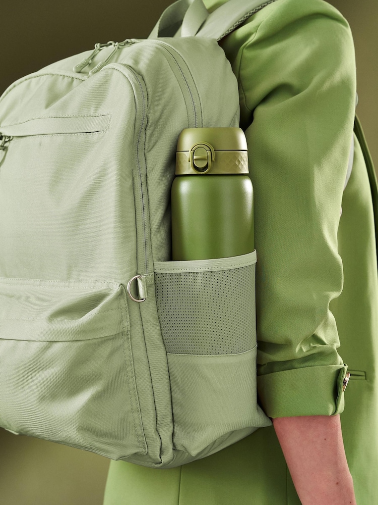 Ion8 Khaki Green Lightweight Steel Water Bottle 1200ml - Image 2 of 4 Ion8 Khaki Green Lightweight Steel Water Bottle 1200ml - Image 2 of 4