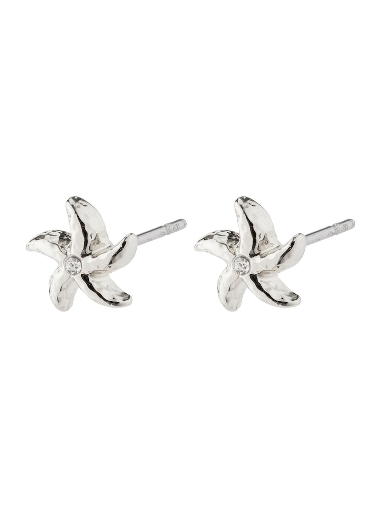 PILGRIM Silver Oakley Recycled Starfish Earrings - Image 1 of 4 PILGRIM Silver Oakley Recycled Starfish Earrings - Image 1 of 4