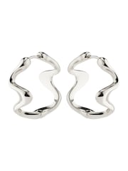 PILGRIM Silver Moon Recycled Hoops - Image 1 of 5