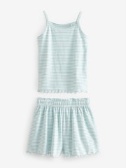 Green/Blue/Ditsy Short Cami Pyjamas 3 Pack (3-16yrs) - Image 7 of 10