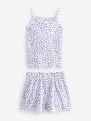 Green/Blue/Ditsy Short Cami Pyjamas 3 Pack (3-16yrs) - Image 8 of 10