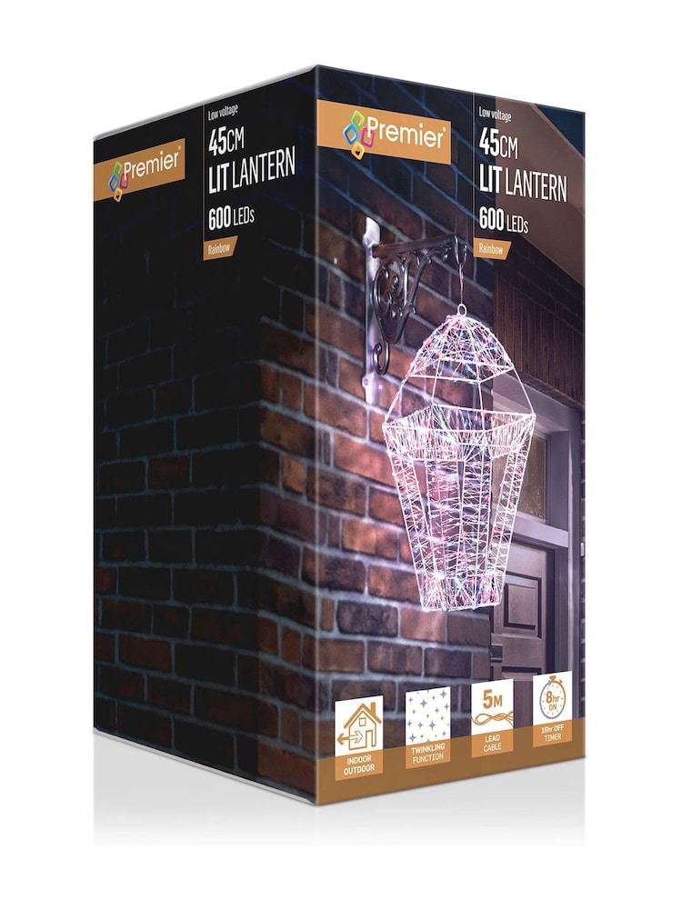 Premier Decorations Ltd 45cm Twinkling Lit Lantern - Image 2 of 2 Premier Decorations Ltd 45cm Twinkling Lit Lantern - Image 2 of 2