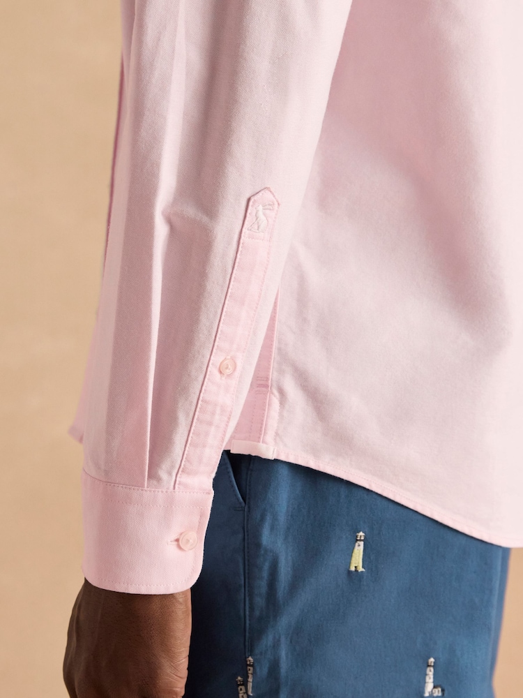 Joules Oxford Pink Long Sleeve Classic Fit Shirt - Image 5 of 8
