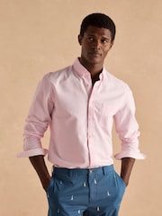 Joules Oxford Pink Long Sleeve Classic Fit Shirt - Image 7 of 8