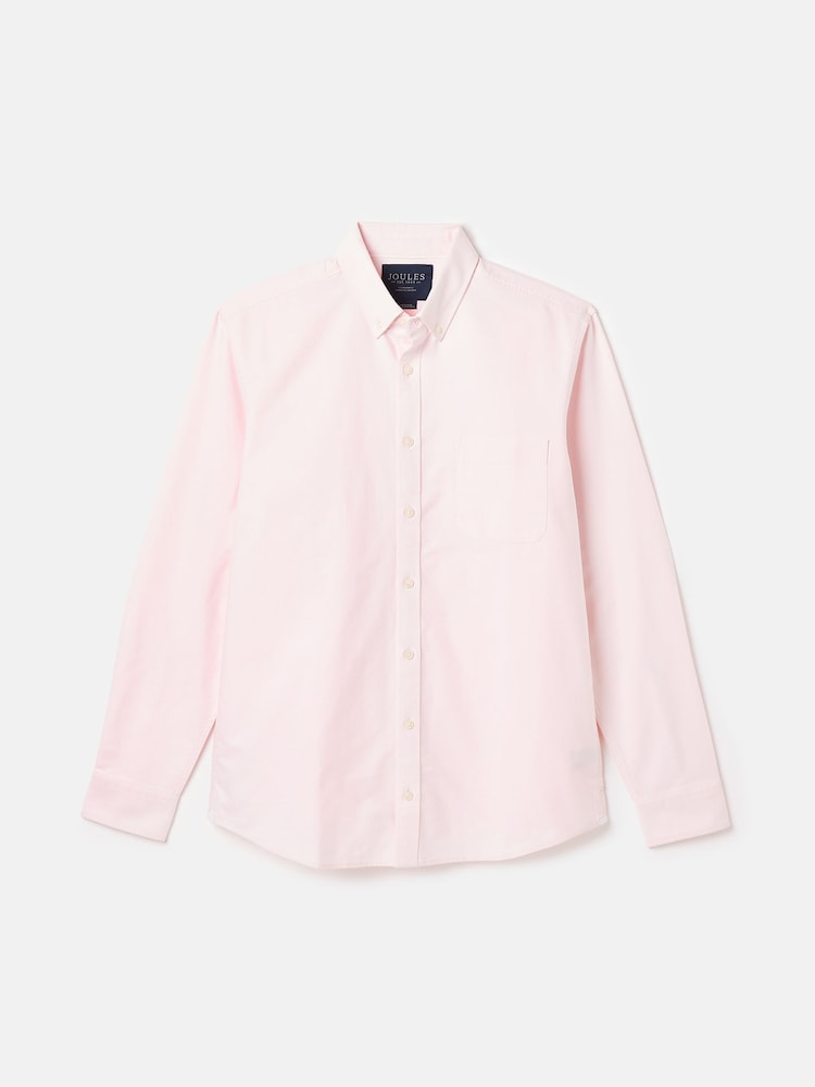 Joules Oxford Pink Long Sleeve Classic Fit Shirt - Image 8 of 8