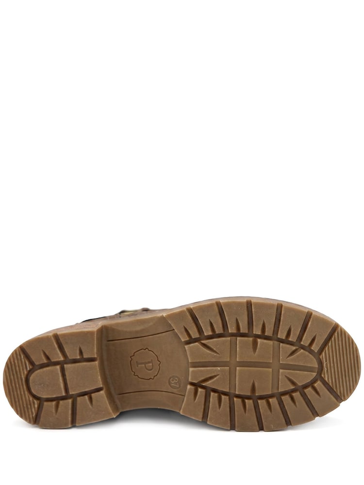 Pavers Brown Warm Lined Zip Up Ankle Boots - Image 5 of 5