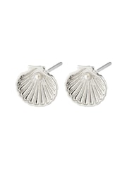 PILGRIM Silver Opal Seashell Earrings With a Little Bead - Image 1 of 3
