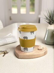 Sophie Allport Yellow Elephant Bamboo Travel Mug - Image 1 of 2