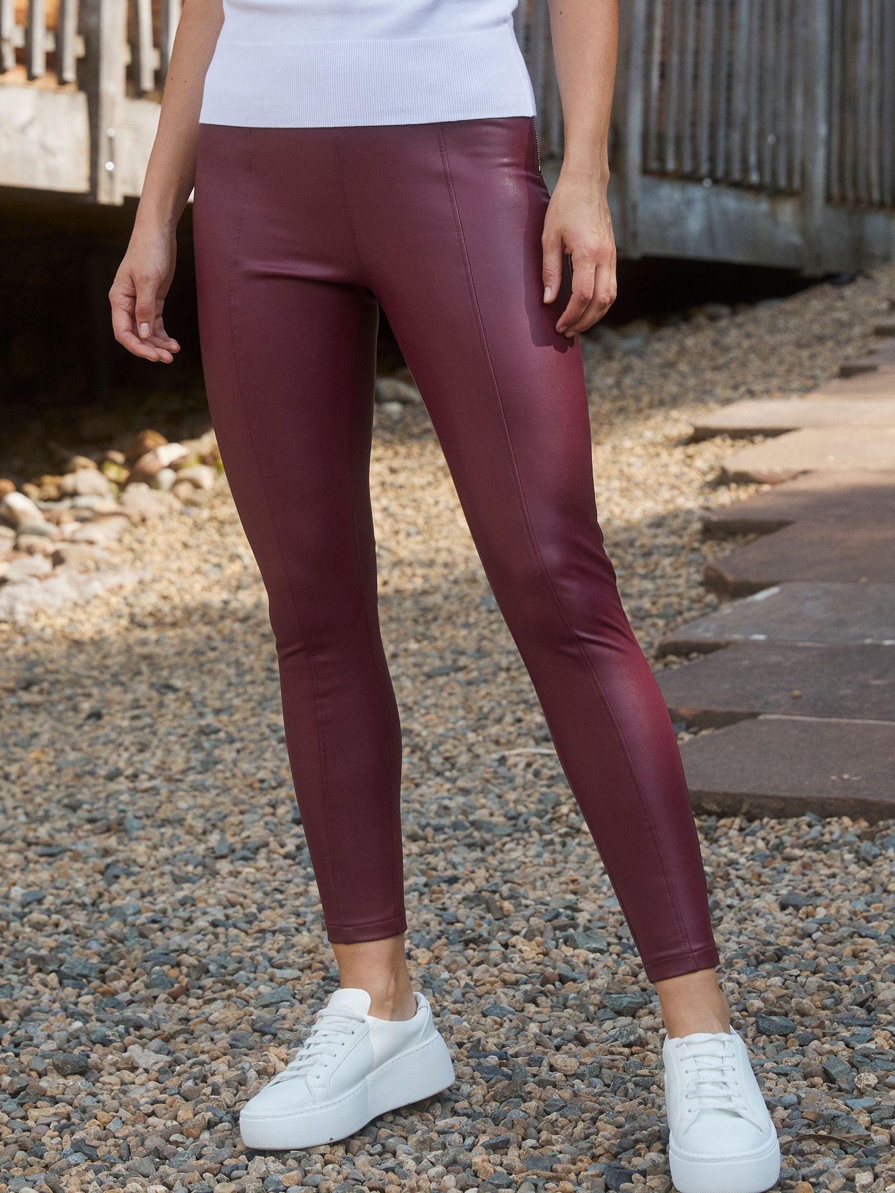 Buy Threadbare Red PU Faux Leather Leggings from Next Germany