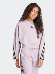 Lila - adidas Sportswear Future Icons Sweatshirt mit 3 Streifen - Bild 3 von 7
