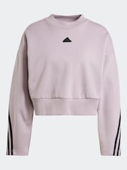 Lila - adidas Sportswear Future Icons Sweatshirt mit 3 Streifen - Bild 7 von 7