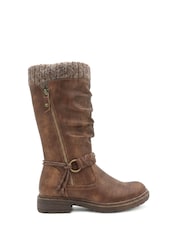Braun - Pavers Kitted Cuff Zip Fasten Riding Boots - Bild 2 von 6