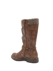 Braun - Pavers Kitted Cuff Zip Fasten Riding Boots - Bild 4 von 6