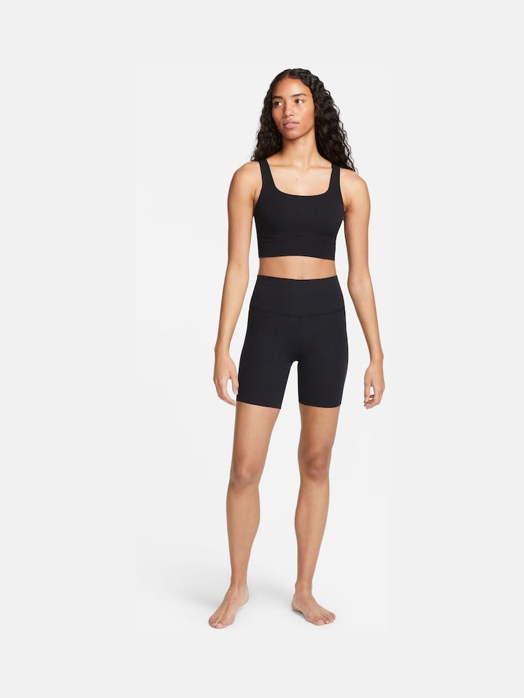 Nike Black Zenvy Medium-Support Padded Longline Sports Bra - Image 1 of 5