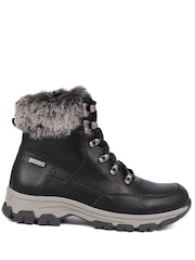 Pavers Black Wide Fit Water-Resistant Weather Boots - Image 1 of 5