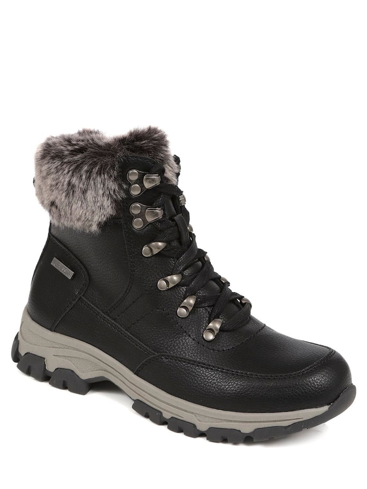 Pavers Black Wide Fit Water-Resistant Weather Boots - Image 2 of 5