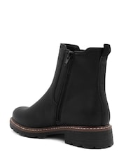 Pavers Black Wide Fit Warm Lined Chelsea Boots - Image 3 of 6