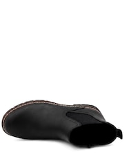 Pavers Black Wide Fit Warm Lined Chelsea Boots - Image 4 of 6