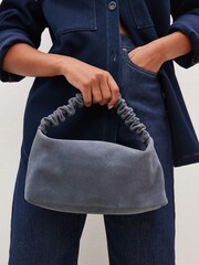 Blau - Handtasche aus Veloursleder - Bild 1 von 1