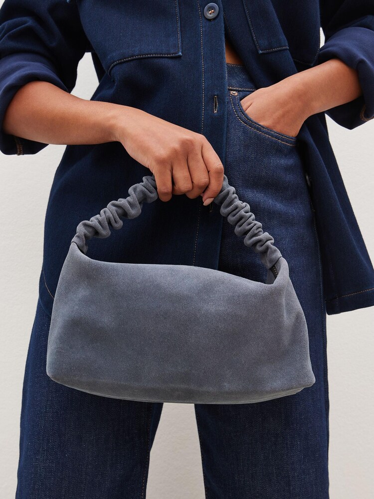 Blau - Handtasche aus Veloursleder - Bild 1 von 1
