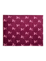 Fusion Red Bows Fleece Throw - Image 5 of 5