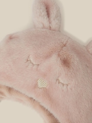 Monsoon Pink 3-In-1 Fluffy Bunny Hat Scarf - Image 2 of 2