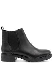 Pavers Black Smart Leather Block Heel Chelsea Boots - Image 2 of 6