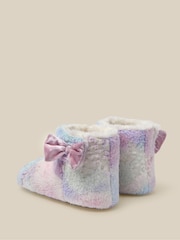 Monsoon Pink Fluffy Snowflake Boot Slippers - Image 2 of 2