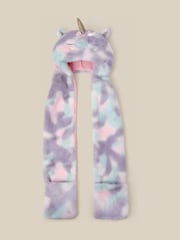 Monsoon Pink 3-in-1 Fluffy Unicorn Hat Scarf - Image 1 of 2