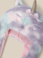 Monsoon Pink 3-in-1 Fluffy Unicorn Hat Scarf - Image 2 of 2
