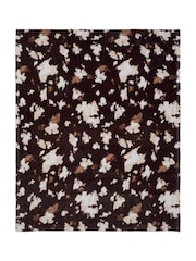 Fusion Brown Cow Print Fleece Throw - Image 2 of 4