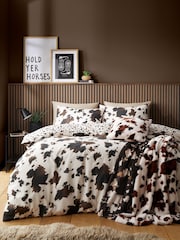 Fusion Brown Cow Print Fleece Throw - Image 4 of 4