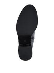 Pavers Black Wide Fit Leather Long Boots With Buckle Detail - Image 5 of 5