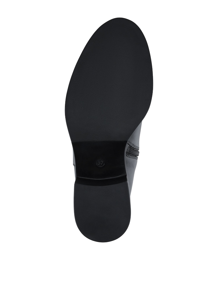 Pavers Black Wide Fit Leather Long Boots With Buckle Detail - Image 5 of 5 Pavers Black Wide Fit Leather Long Boots With Buckle Detail - Image 5 of 5
