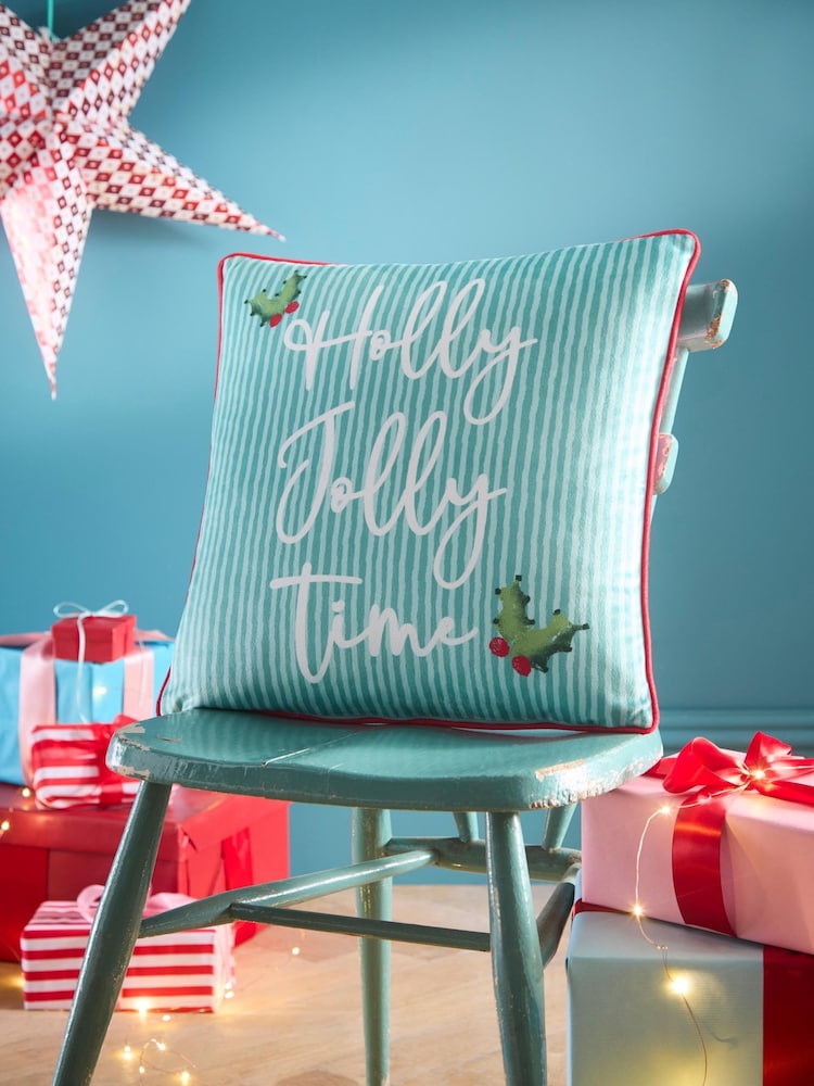Fusion Red Christmas Vintage Frames Velvet Filled Cushion - Image 2 of 5 Fusion Red Christmas Vintage Frames Velvet Filled Cushion - Image 2 of 5