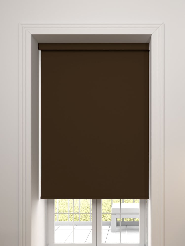 Mocha Brown Haig Made To Measure Blackout Roller Blind - Image 1 of 5