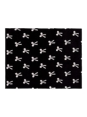 Fusion Black Bows Fleece Throw - Image 5 of 5