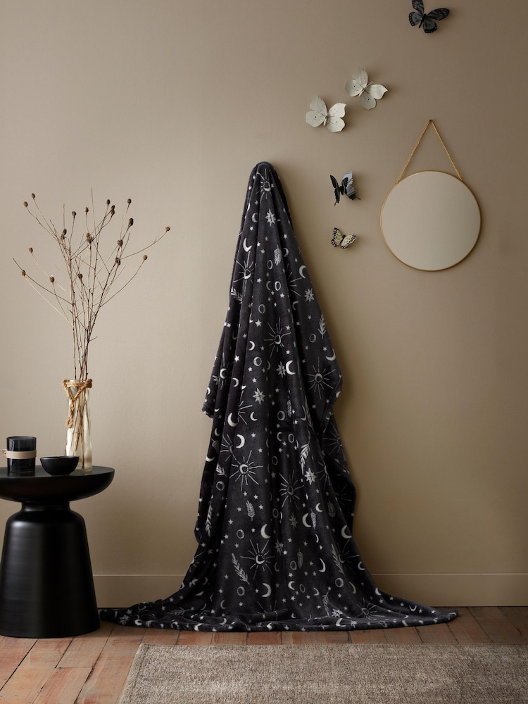 Fusion Grey Celeste Fleece Throw - Image 1 of 3 Fusion Grey Celeste Fleece Throw - Image 1 of 3