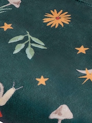 Fusion Green Botanical Mushrooms Fleece Throw - Image 3 of 5