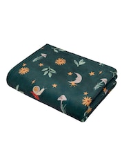 Fusion Green Botanical Mushrooms Fleece Throw - Image 4 of 5