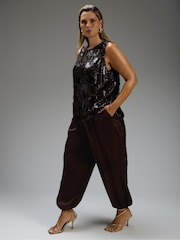 Live Unlimited Brown Balloon Trousers - Image 1 of 5